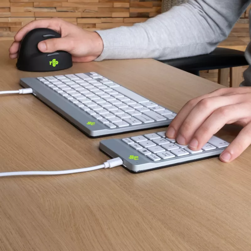 R-Go Tools numpad R-Go Numpad Break, ergonomisch numpad met pauzesoftware, bedraad, wit