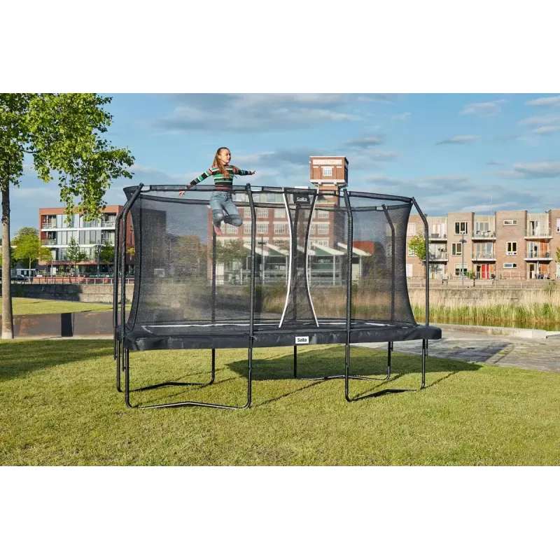 Bovengronds trampoline Salta Premium Black Edition rechthoekig