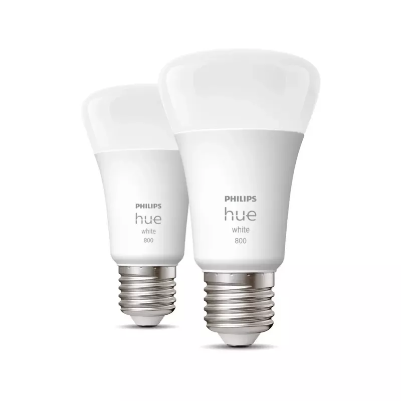 Philips Hue White A60 – E27 slimme lamp – 800 (2-pack)