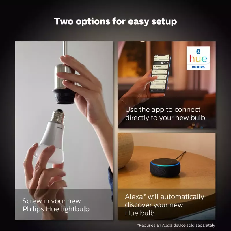 Philips Hue White A60 – E27 slimme lamp – 800 (2-pack)
