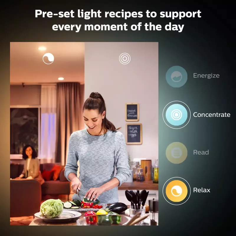 Slimme lamp Philips Hue White Candle E14, Bluetooth, 6 kWh/1000h, AC, wit, afmetingen 72×55×174 mm