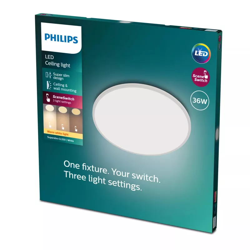 Plafondlamp Philips Functional Super slank 36 W LED wit rond