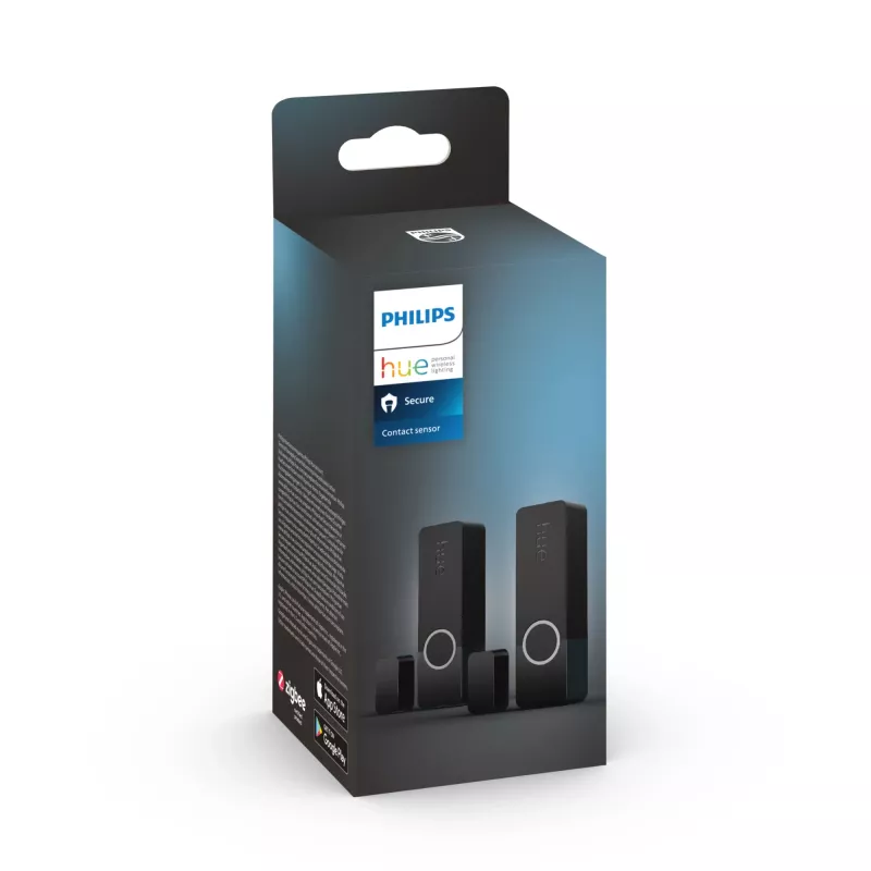 Philips Secure contact sensor, draadloos, ZigBee, zwart, deur/raam, plakband/schroef, III