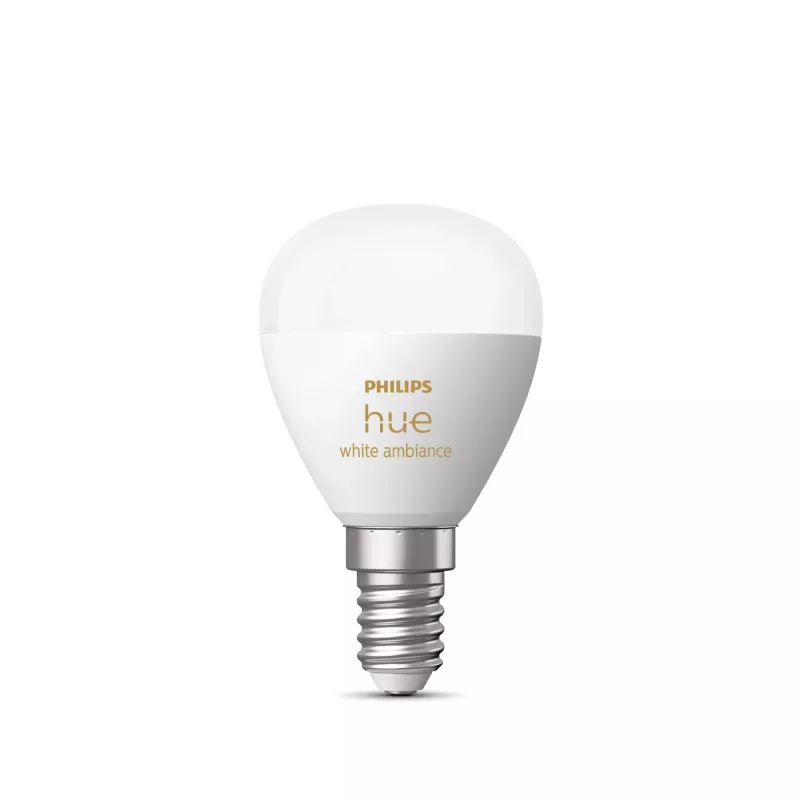 Philips Hue White ambience Lustre – E14 slimme lamp, slimme lamp, Bluetooth/Zigbee, wit, LED, E14, P45