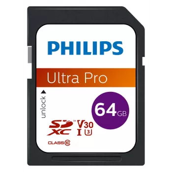 Flashgeheugen Philips 64 GB SDXC UHS-I Class 10 FM64SD65B