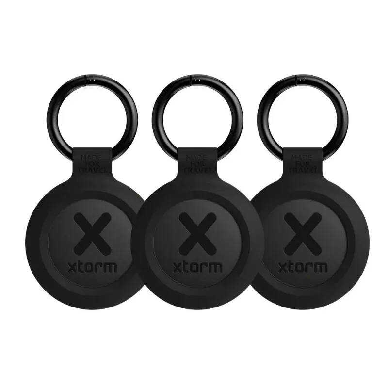 Slimme sleutelhanger-tracker Xtorm XTAG2GA11 — universele GPS-finder, CR2032-batterij, 3V, zwart, 3-pack
