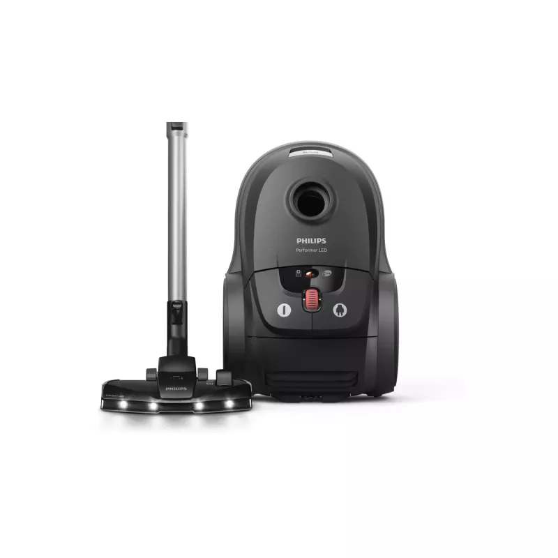 Vloerstofzuiger Philips 8000 serie XD8122/10 — 900 W, 4 L stofzak, HEPA-filter, zwart