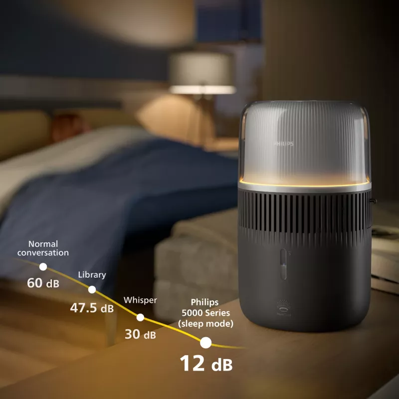 Luchtbevochtiger Philips 5000 serie HU5710/03 – stoomluchtbevochtiger, 4,5 l, grafiet