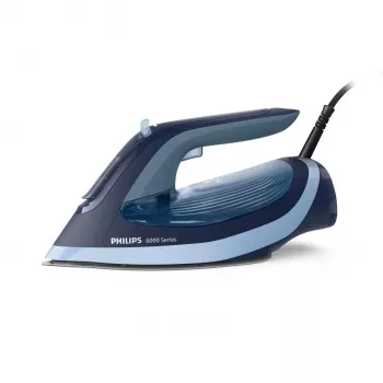 Strijkijzer Philips 6000-serie DST6120/20 – 2600 W, SteamGlide Plus strijkzool, 190 g/min stoomstoot, 0,3 l watertank, 1,5 kg, blauw