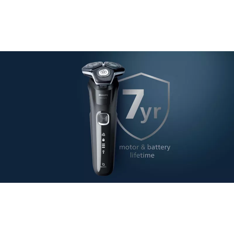 Philips SHAVER Series 5000 S5886/30 herenscheerapparaat rotatiescheerapparaat trimmer zwart, bruin