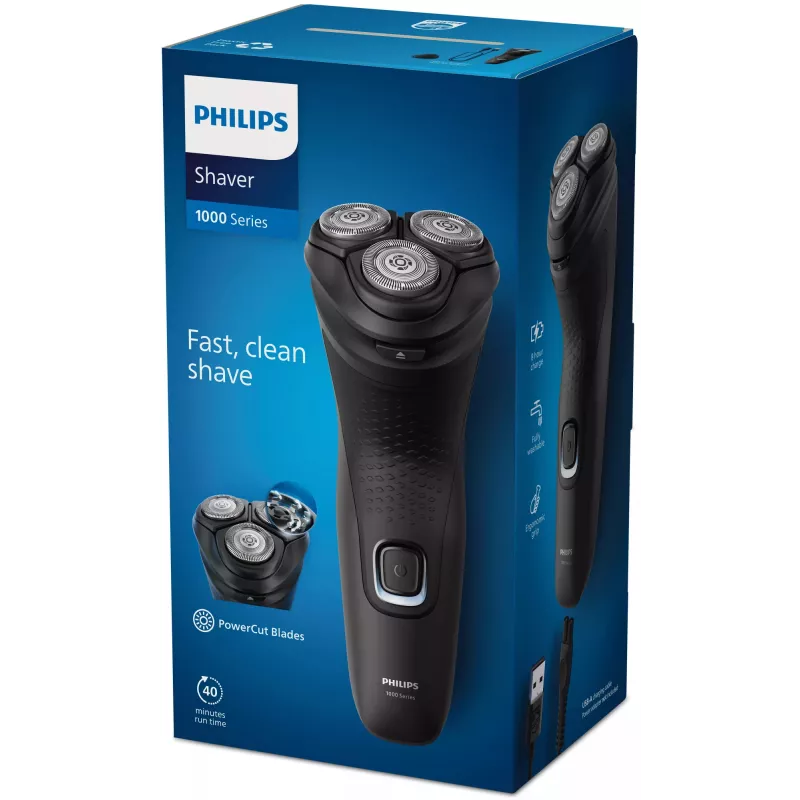 Philips Shaver 1000 Series S1141/00 droogscheerapparaat rotatiescheerapparaat zwart
