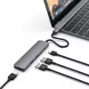 Satechi ST-CMAM laptop dock/poortreplicator USB 3.2 Gen 1 Type-C, HDMI, USB-A, USB-C, grijs, aluminium