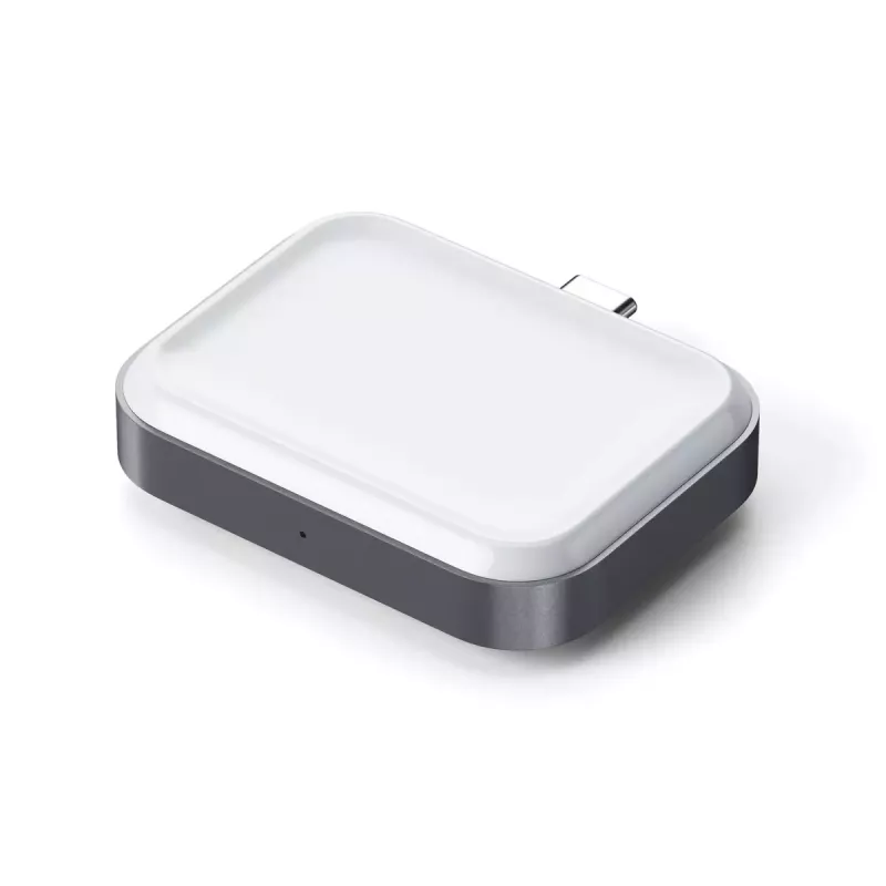 Mobiele oplader Satechi ST-UC2WCDM USB draadloos laden headset smartwatch zilver wit
