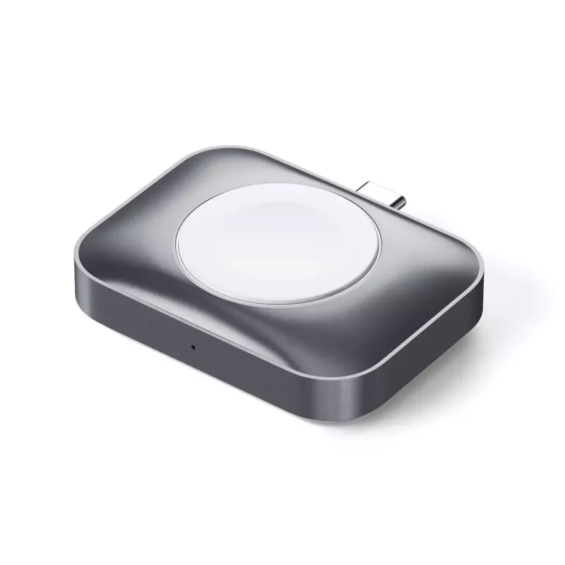 Mobiele oplader Satechi ST-UC2WCDM USB draadloos laden headset smartwatch zilver wit