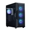 ZALMAN PC-behuizing i3 NEO V2 mid tower, ARGB-ventilator x4, zwart