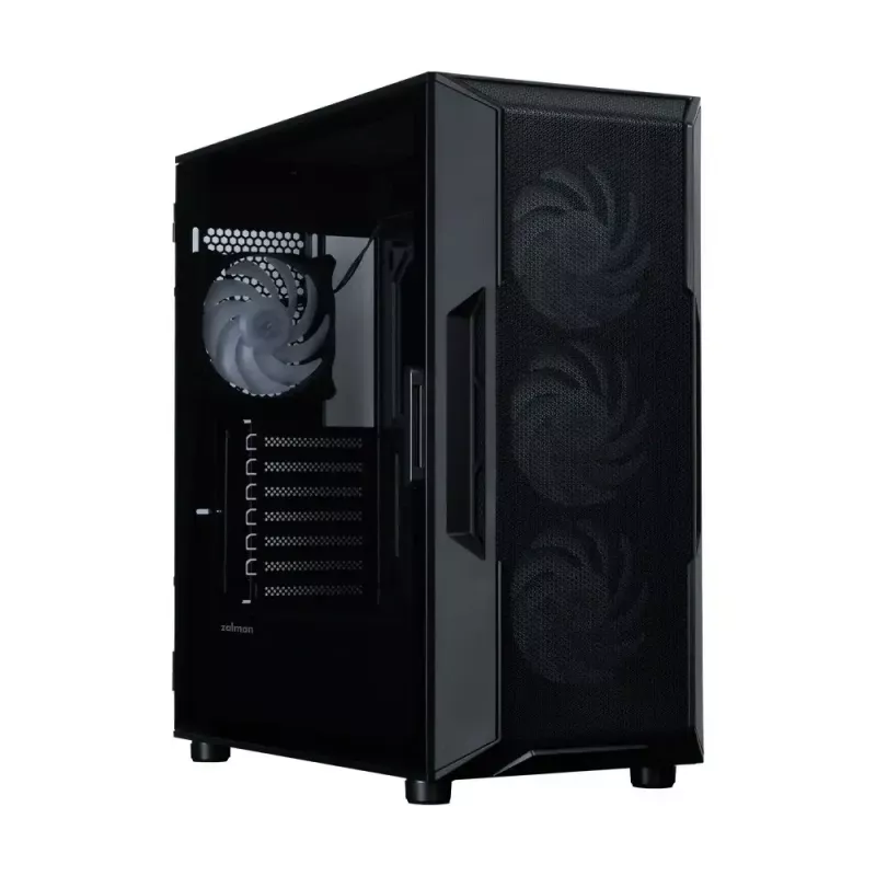 ZALMAN PC-behuizing i3 NEO V2 mid tower, ARGB-ventilator x4, zwart