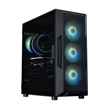 ZALMAN PC-behuizing i3 NEO V2 mid tower, ARGB-ventilator x4, zwart