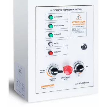 Automatische omschakelaar DAEWOO ATS15-230GDA, 230 V, 50 Hz, wandmontage, roestvrij staal, 5 kg