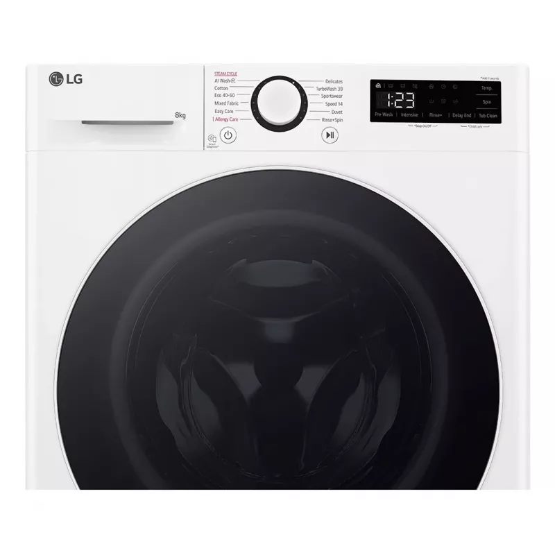 LG F2WR508S0W wasmachine frontlader 8 kg 1160 t/min zwart, wit