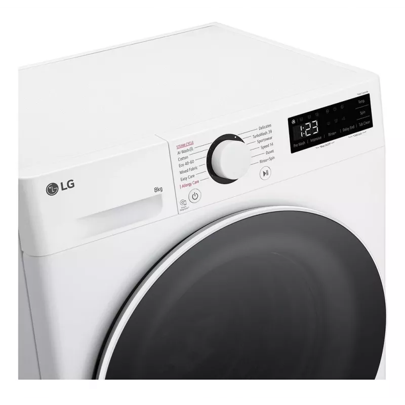 LG F2WR508S0W wasmachine frontlader 8 kg 1160 t/min zwart, wit