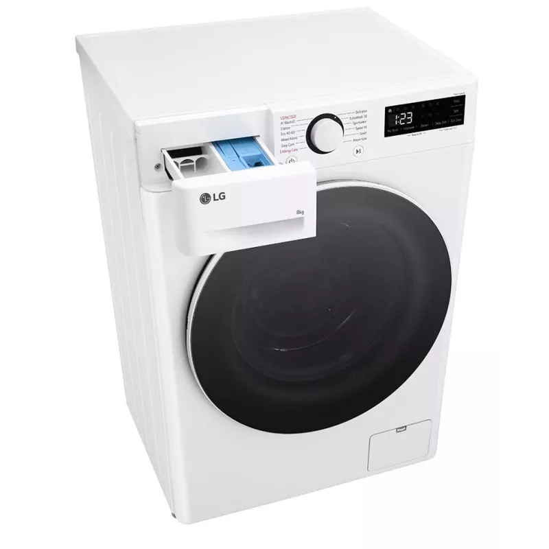 LG F2WR508S0W wasmachine frontlader 8 kg 1160 t/min zwart, wit
