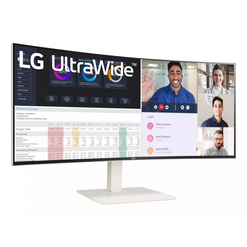 LG 38WR85QC-W computermonitor 96,5 cm (38 inch) 3840 x 1600 pixels UltraWide Quad HD lcd wit