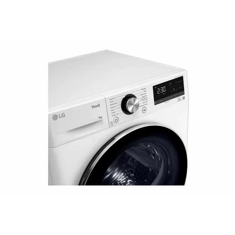 LG RH90V9AV2N wasdroger vrijstaand frontlader 9 kg wit