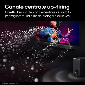 Soundbar LG S95TR 9.1.5 kanalen 810 W RMS met draadloze 220 W subwoofer, zwart