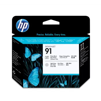 HP 91 foto zwart en lichtgrijs DesignJet printkop, HP DesignJet Z6100 printerserie, thermische inkjet, zwart, Singapore, 28 mm, 143 mm