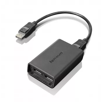 Lenovo DisplayPort naar dual-DisplayPort monitorkabel USB-A zwart