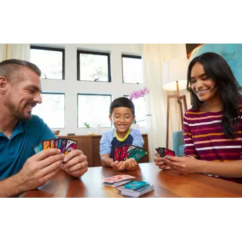 Spellen UNO FLIP kaartspel met kleurenblind toegankelijk deck voor kinderen, volwassenen en familieavonden