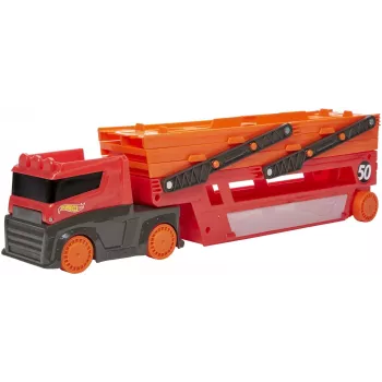 Hot Wheels City Mega Hauler met opbergruimte voor maximaal 50 auto's op schaal 1:64, vanaf 3 jaar