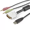 StarTech.com 1,8 m 4-in-1 USB DVI KVM-kabel met audio en microfoon