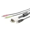StarTech.com 1,8 m 4-in-1 USB DVI KVM-kabel met audio en microfoon