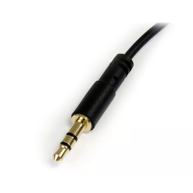 StarTech.com 0,9 m slanke 3,5mm jack naar haakse stereo-audiokabel - M/M