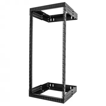 StarTech.com 24U 19 inch wandmontage netwerkrack – verstelbare diepte 12–20 inch 2-paals open-frame serverrack voor AV/data/IT-communicatie/computerapparatuur/switch met kooimoeren & schroeven