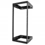 StarTech.com 24U 19 inch wandmontage netwerkrack – verstelbare diepte 12–20 inch 2-paals open-frame serverrack voor AV/data/IT-communicatie/computerapparatuur/switch met kooimoeren & schroeven