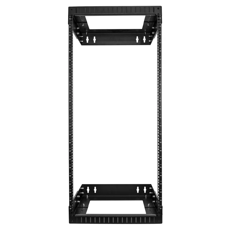StarTech.com 24U 19 inch wandmontage netwerkrack – verstelbare diepte 12–20 inch 2-paals open-frame serverrack voor AV/data/IT-communicatie/computerapparatuur/switch met kooimoeren & schroeven