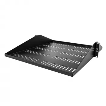 StarTech.com 2U serverrack-legbord, midden gemonteerd, universeel geventileerd rackmount-cantilever-legbord voor 19 inch netwerkapparatuurrack, robuust staal, 91 kg capaciteit, 50,8 cm diep, zwart