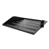 StarTech.com 2U serverrack-legbord, midden gemonteerd, universeel geventileerd rackmount-cantilever-legbord voor 19 inch netwerkapparatuurrack, robuust staal, 91 kg capaciteit, 50,8 cm diep, zwart