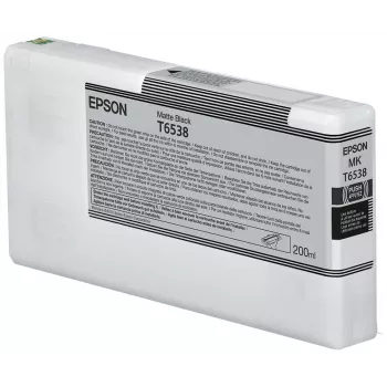 Epson T6538 matzwart inktcartridge (200ml), matzwart, pigmentinkt, 200 ml, 1 st.