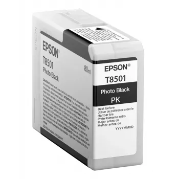 Epson enkele verpakking fotozwart T850100, zwart, pigmentinkt, 80 ml, 1 st.