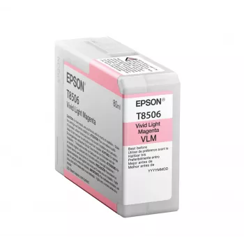 Epson losse cartridge lichtmagenta T850600, lichtmagenta, pigmentinkt, 80 ml, 1 stuk