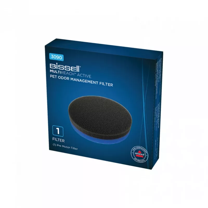 Bissell Multireach Active Pet Odor Management filter, voorfilter, steelstofzuiger, zwart, blauw, Bissell, MultiReach Active 21V, 100 mm