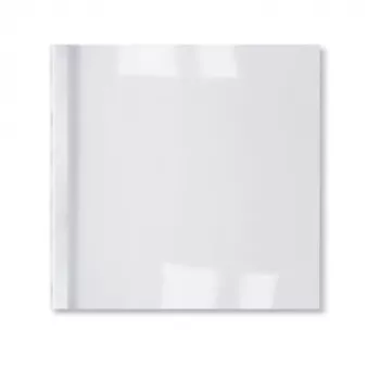 GBC LeatherGrain ThermoBinde-omslagen 1,5 mm wit (100), A4, PVC, transparant, wit, mat, 15 vel, 1,5 mm