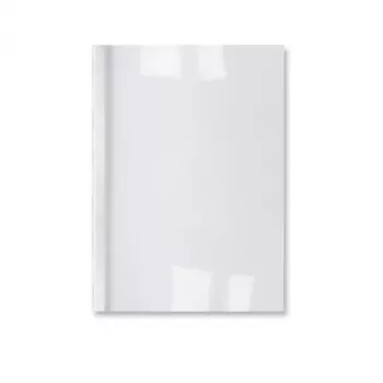 GBC LeatherGrain ThermoBind-mappen 3 mm wit (100), A4, PVC, transparant, wit, mat, 30 vel, 3 mm
