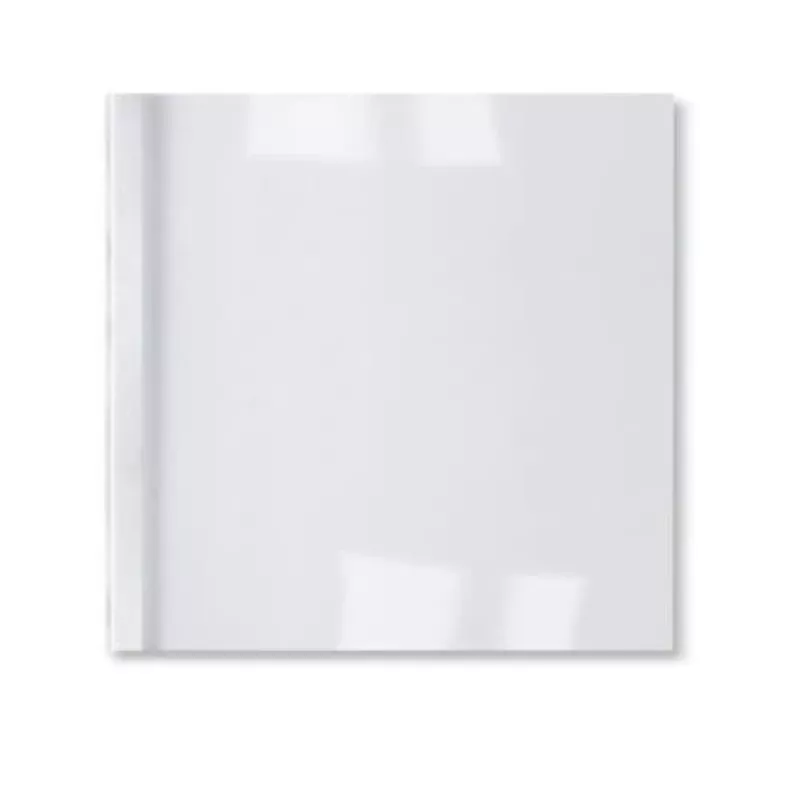 GBC LeatherGrain ThermoBind-mappen 3 mm wit (100), A4, PVC, transparant, wit, mat, 30 vel, 3 mm