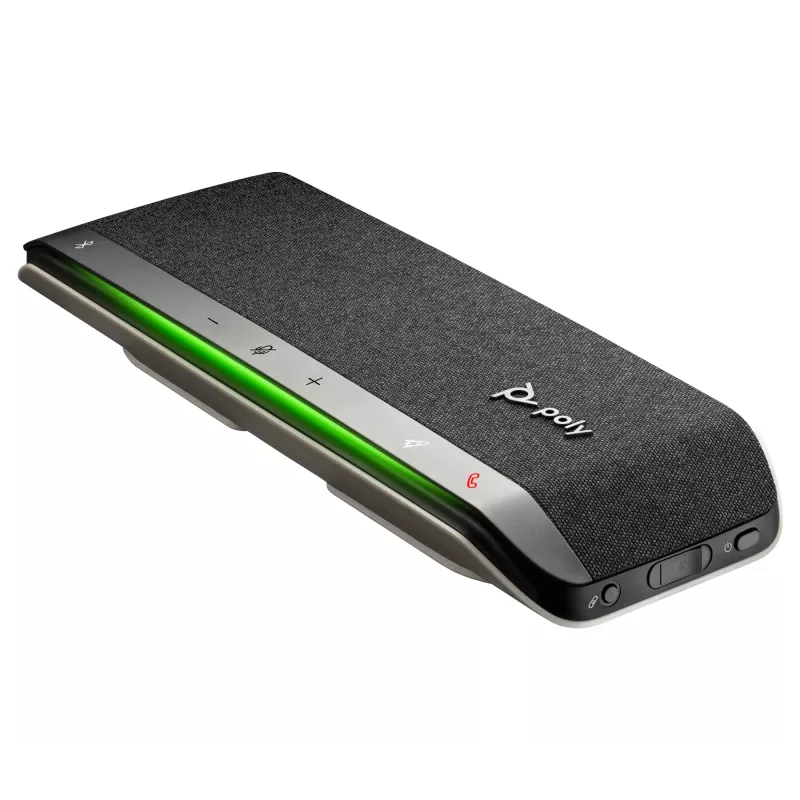 HP Poly Sync 40 USB-A USB-C speakerphone, zilver, Windows 10, Windows 11, MacOS, 30 u, RoHS, Federal Communications Commission (FCC), CE, 38 mm