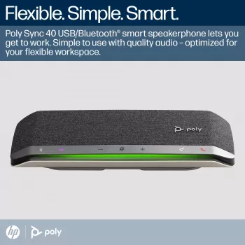 HP Poly Sync 40+ Microsoft Teams-gecertificeerde USB-A USB-C speakerphone +BT700 USB-A adapter