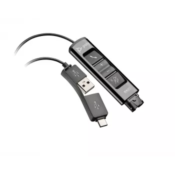 HP Poly DA85 USB naar QD zwart adapter TAA